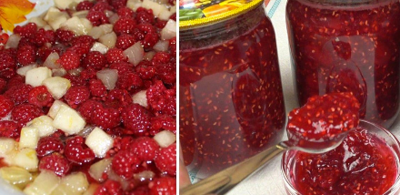 Recept na malinovou zavařeninu s banánem