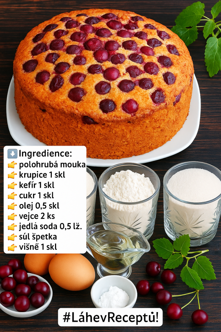 Jemný a nadýchaný koláč ‘Všechno na sklenici’ – vždy se povede a chutná každému!
