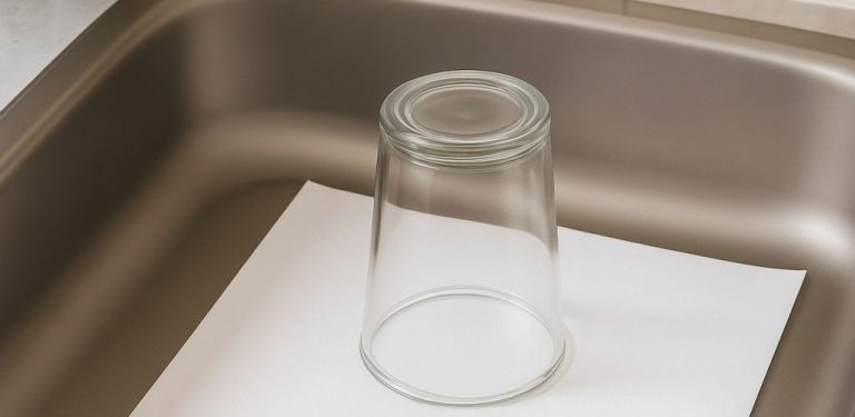 Tady je důvod, proč byste měli před odjezdem na dovolenou vždy nechat v umyvadle sklenici dnem vzhůru a list papíru.