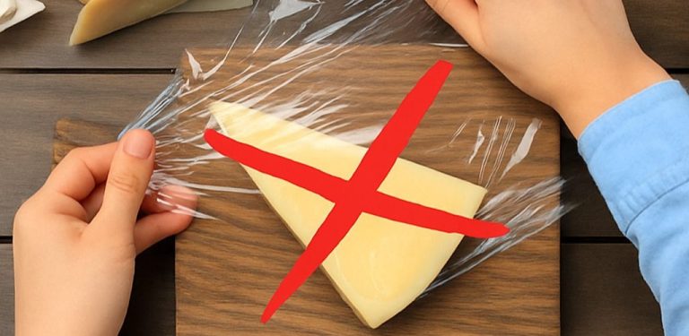 Mnoho lidí balí sýr do potravinářské fólie a uchovává ho v ledničce, ale to je chyba: může to přispívat k růstu plísní. Toto je nejlepší způsob jeho skladování…