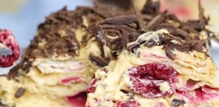 Lavašový dort s třešňovou lahůdkou: recept bez pečení
