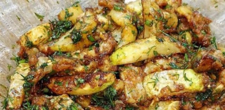 Smažené cukety s koprem po korejsku