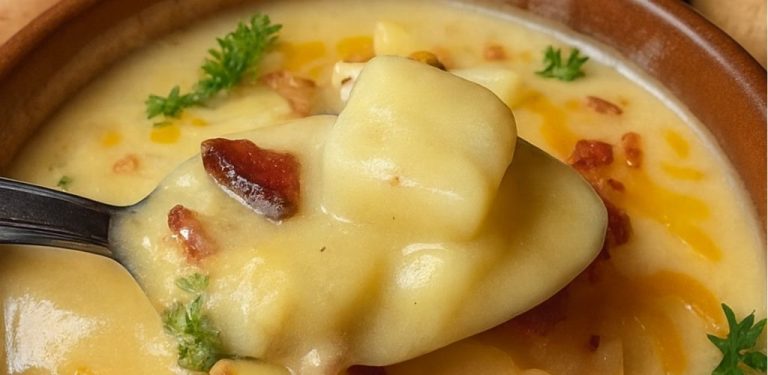 Krémová bramborová polévka se slaninou ze slow cookeru: když chcete vůni domova bez námahy