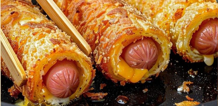 Rychlé sýrové rolky s hovězí klobásou: křupavá svačina hotová za pár minut