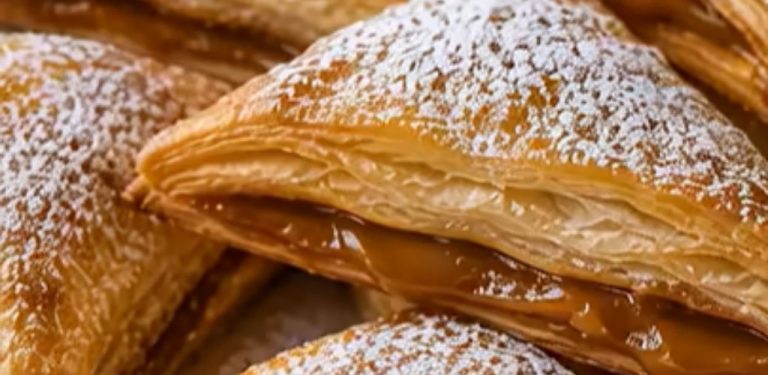 Listové trojúhelníčky s karamelovým dulce de leche: křupavé, zlaté a neuvěřitelně jemné uvnitř