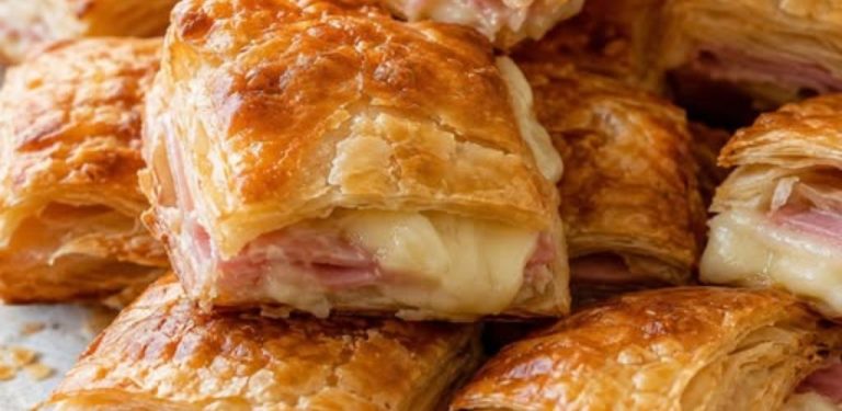 Křupavé šunkovo-sýrové taštičky z listového těsta: Hotové za pár minut a zmizí ještě dřív, než vychladnou