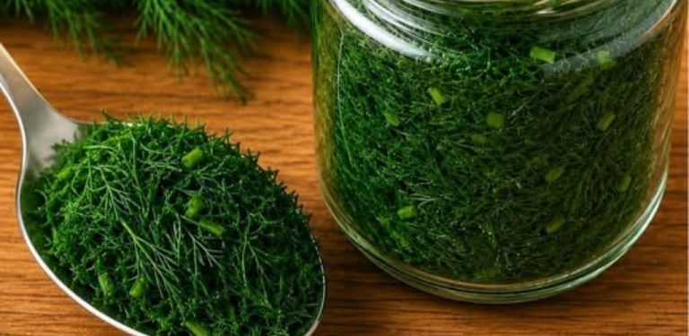 Díky tomuto receptu mi kopr doslova mizí z polic v ledničce! A co je nejdůležitější – už ho nemrazím ani nesuším. Našla jsem mnohem jednodušší způsob a chuť zůstává stejná, jako bych bylku právě utrhla ze záhonku. Teď mám po celý rok po ruce voňavou domácí zásobu do polévek, k bramborám, masu a salátům.