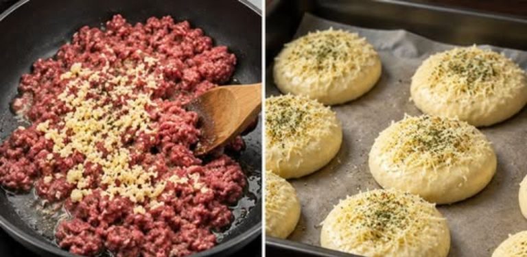 Česnekovo-parmazánové cheeseburgerové bochánky: recept, který zmizí ze stolu během pár minut