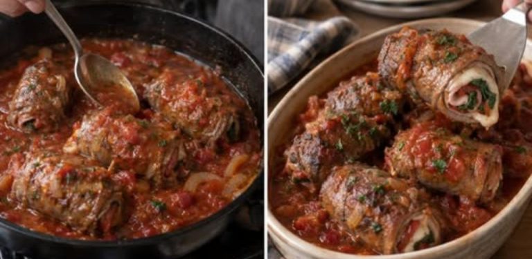 Šťavnaté masové závitky plněné šunkou, mozzarellou a špenátem – domácí recept plný chuti